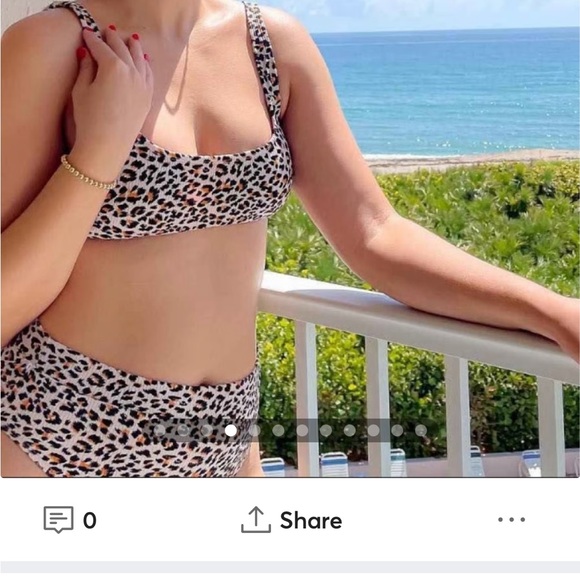 |Cheetah Print Xhilaration Bikini/padded top -med &High-RiseHigh Cut Bottom-sm - Picture 12 of 14